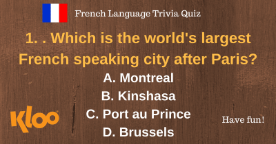 French Language Quiz On-line